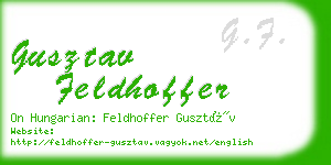 gusztav feldhoffer business card